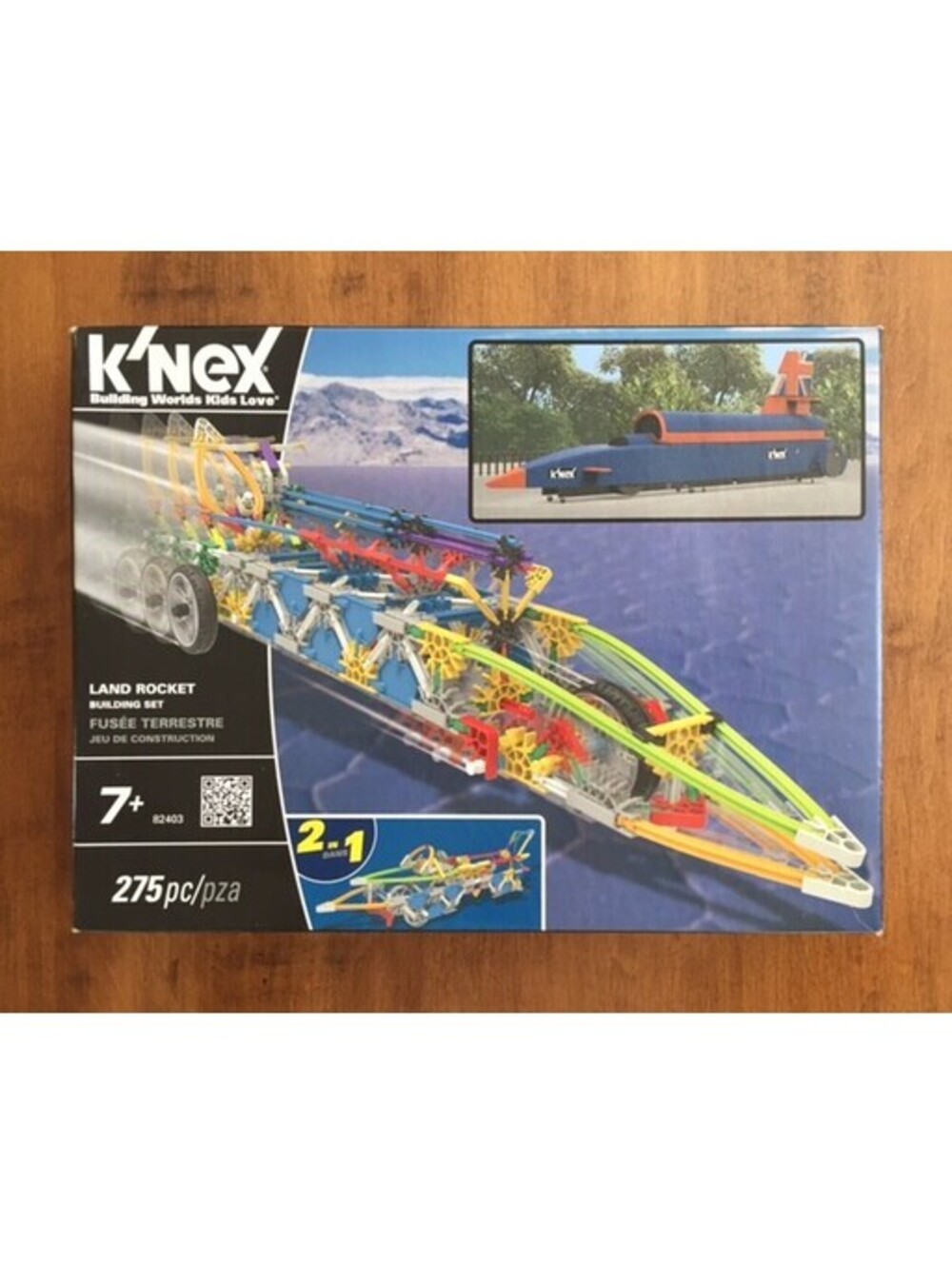 KNEX LAND ROCKET BUILDING SET 2 in 1 Set MACH SPEED CAR 275 Pieces NEW IN BOX